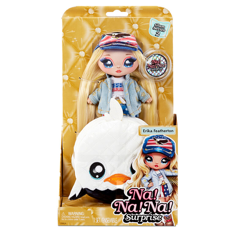 Na! Na! Na! Surprise 2-In-1 Fashion Doll And Purse Glam Series 2- Erika Featherton (Eagle)