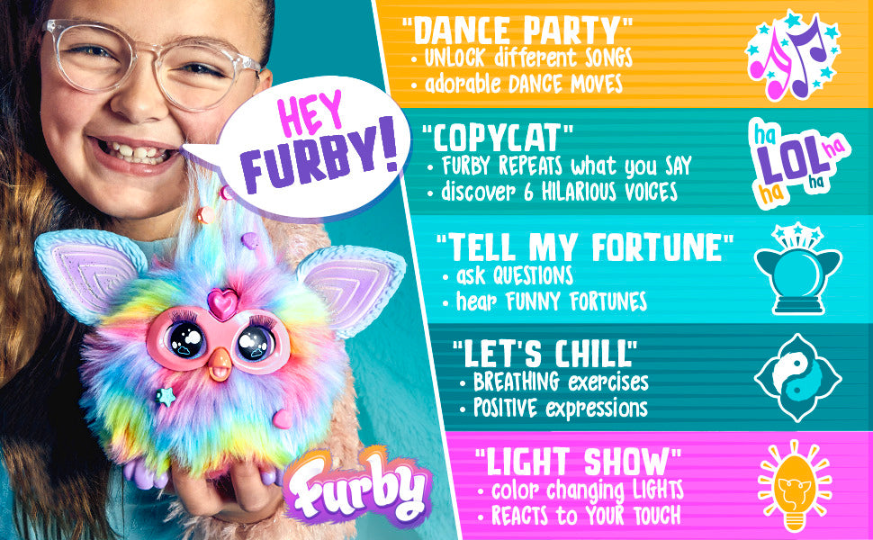 Furby Interactive Tie Dye Plush Toy