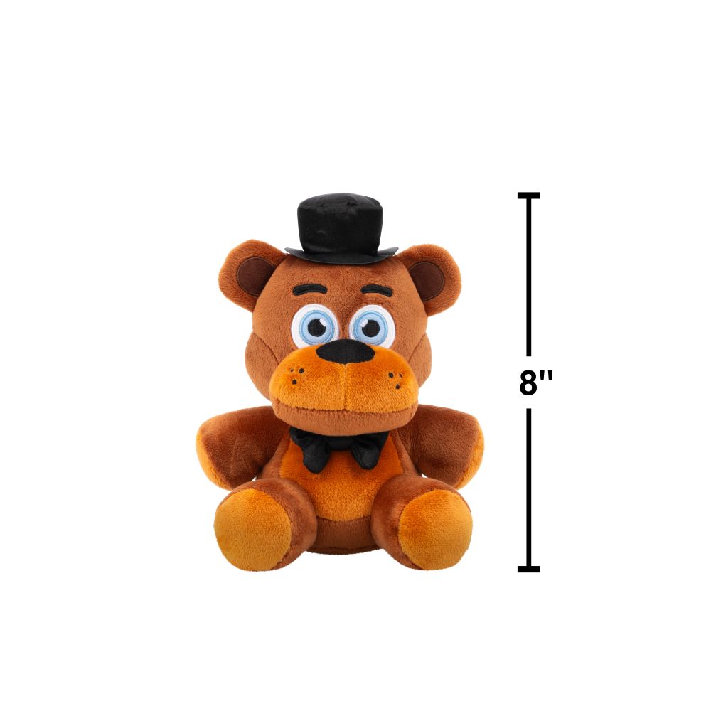 Five Nights At Freddy’s Classic Freddy Plush 8-Inch Stuffie With Soft Material And Glow-In-The-Dark Eyes