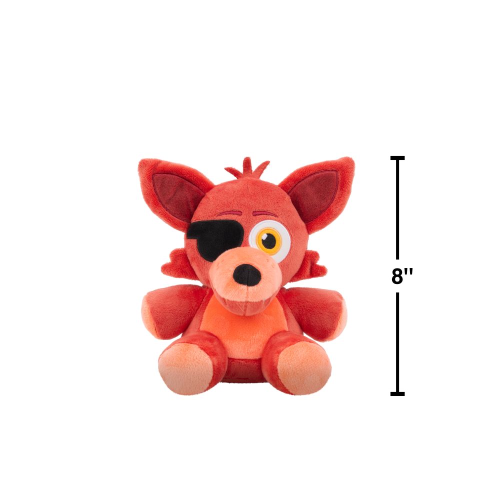 Five Nights At Freddy’s Classic Foxy Plush - 8-Inch Stuffie With Soft Material And Glow-In-The-Dark Eyes
