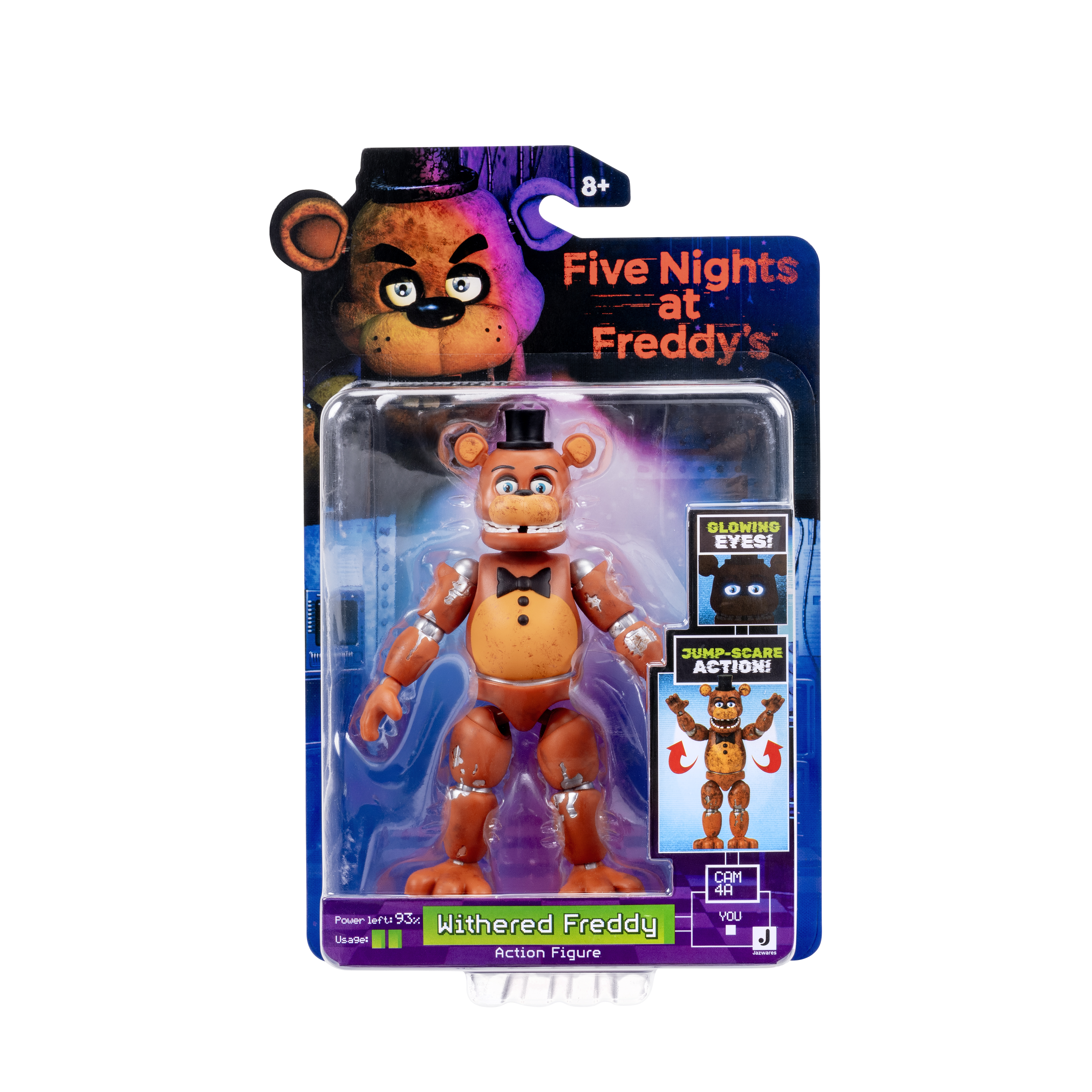 Five Nights At Freddy’s Withered Freddy - 5-Inch Articulated Figure With Jumpscare Feature And Glow-In-The-Dark Eyes