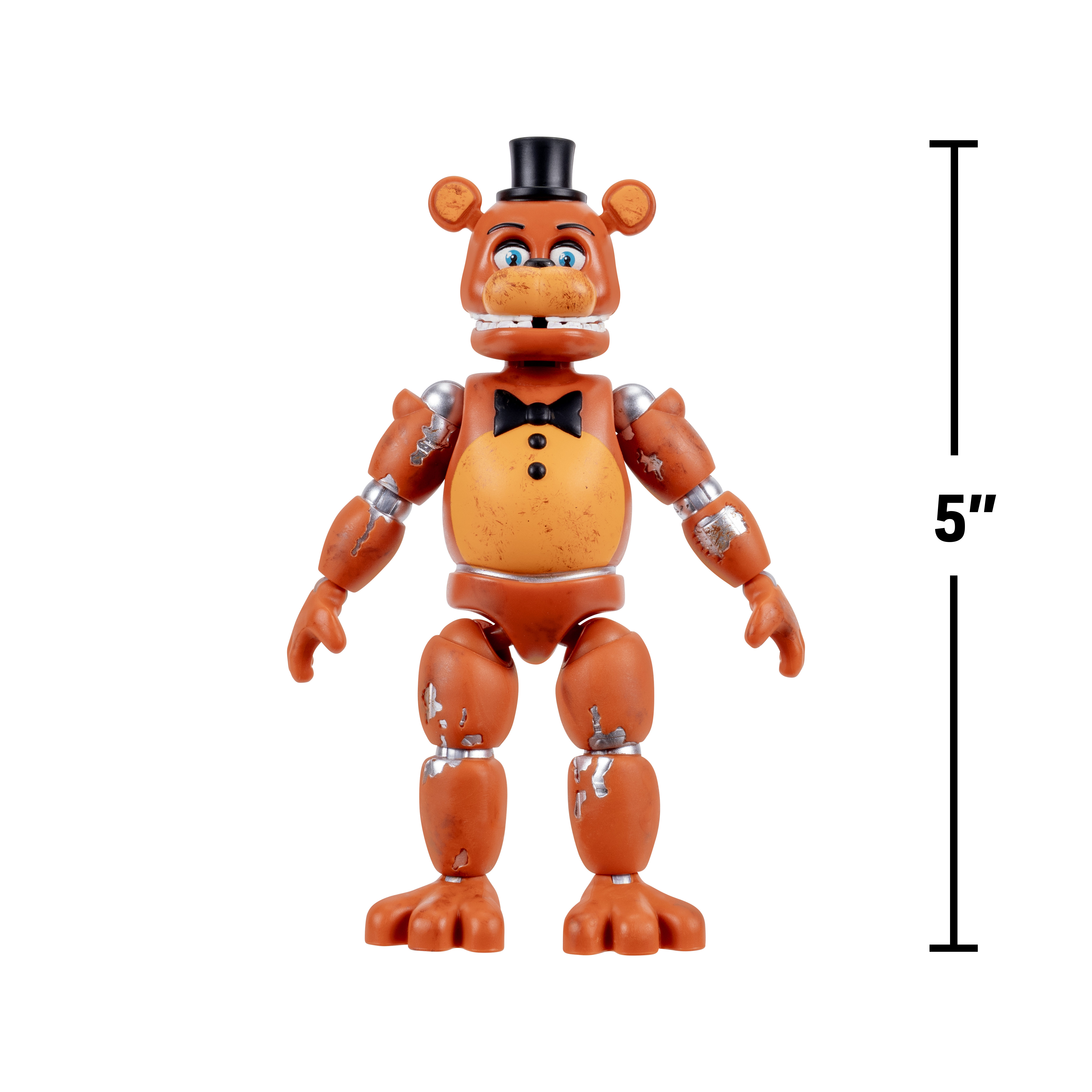 Five Nights At Freddy’s Withered Freddy - 5-Inch Articulated Figure With Jumpscare Feature And Glow-In-The-Dark Eyes