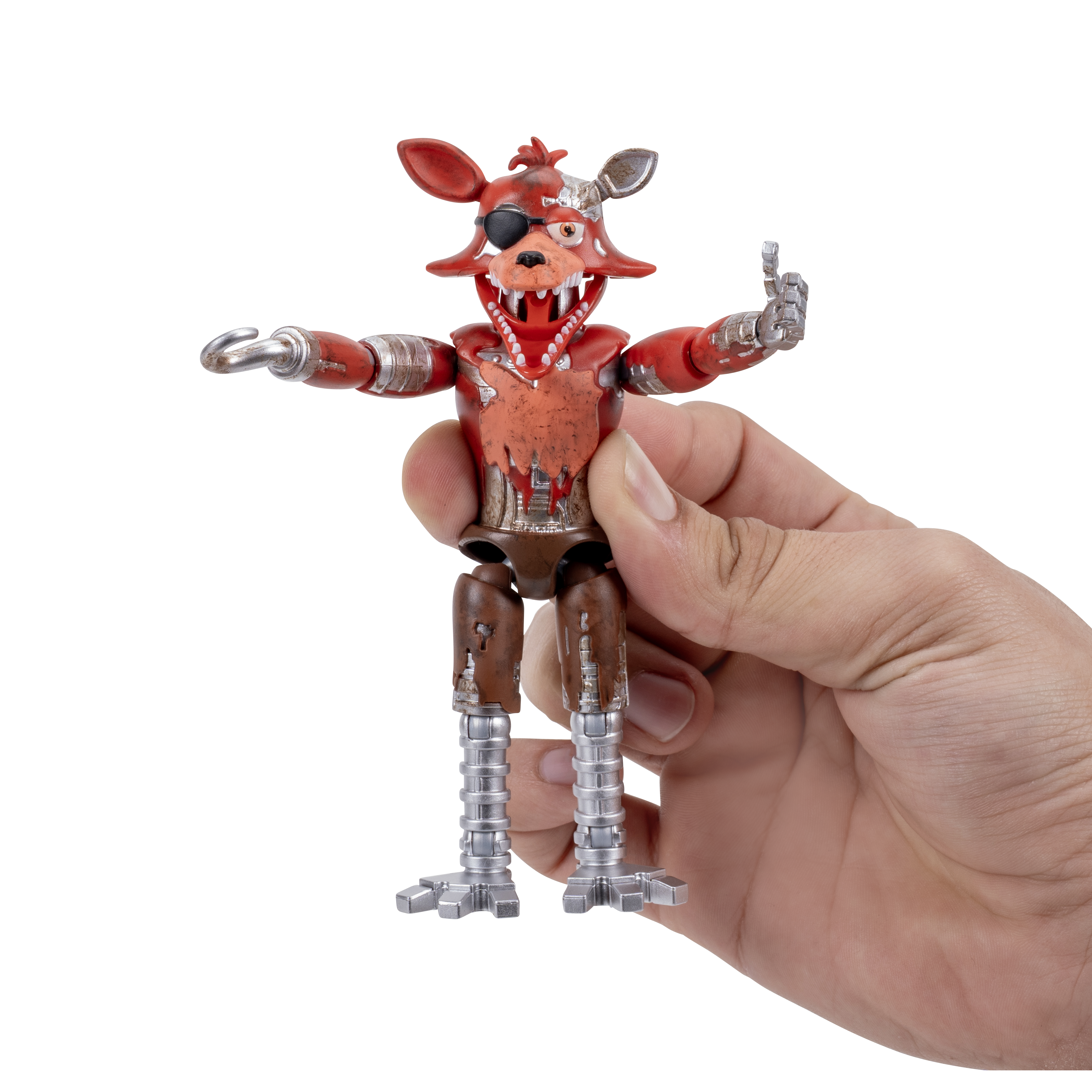 Five Nights At Freddy’s Withered Foxy - 5-Inch Articulated Figure With Jumpscare Feature And Glow-In-The-Dark Eyes