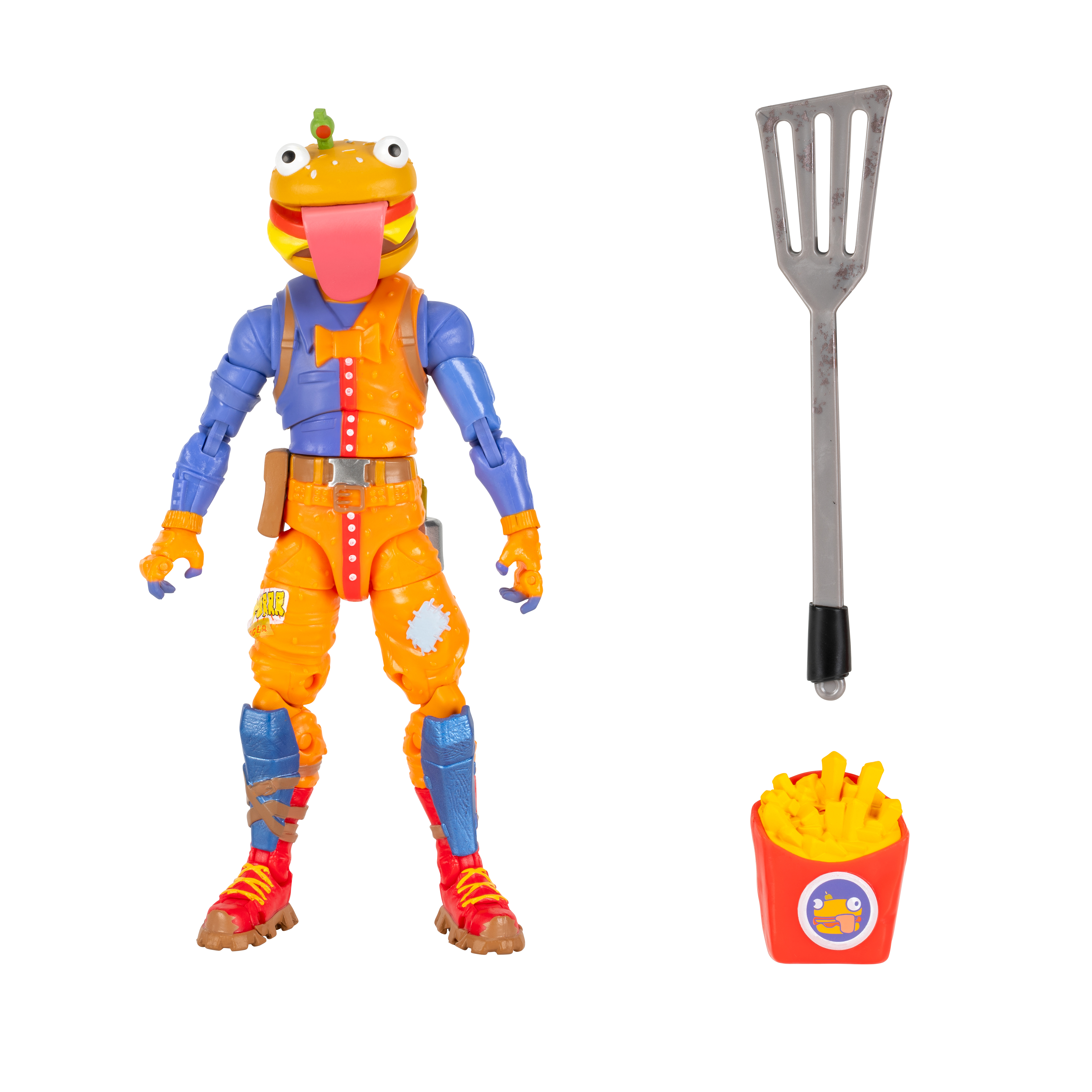 Fortnite Legendary Beef Boss - 6-Inch Articulated Figure With Harvesting Tool, Back Bling, And Code For Bonus Virtual Item