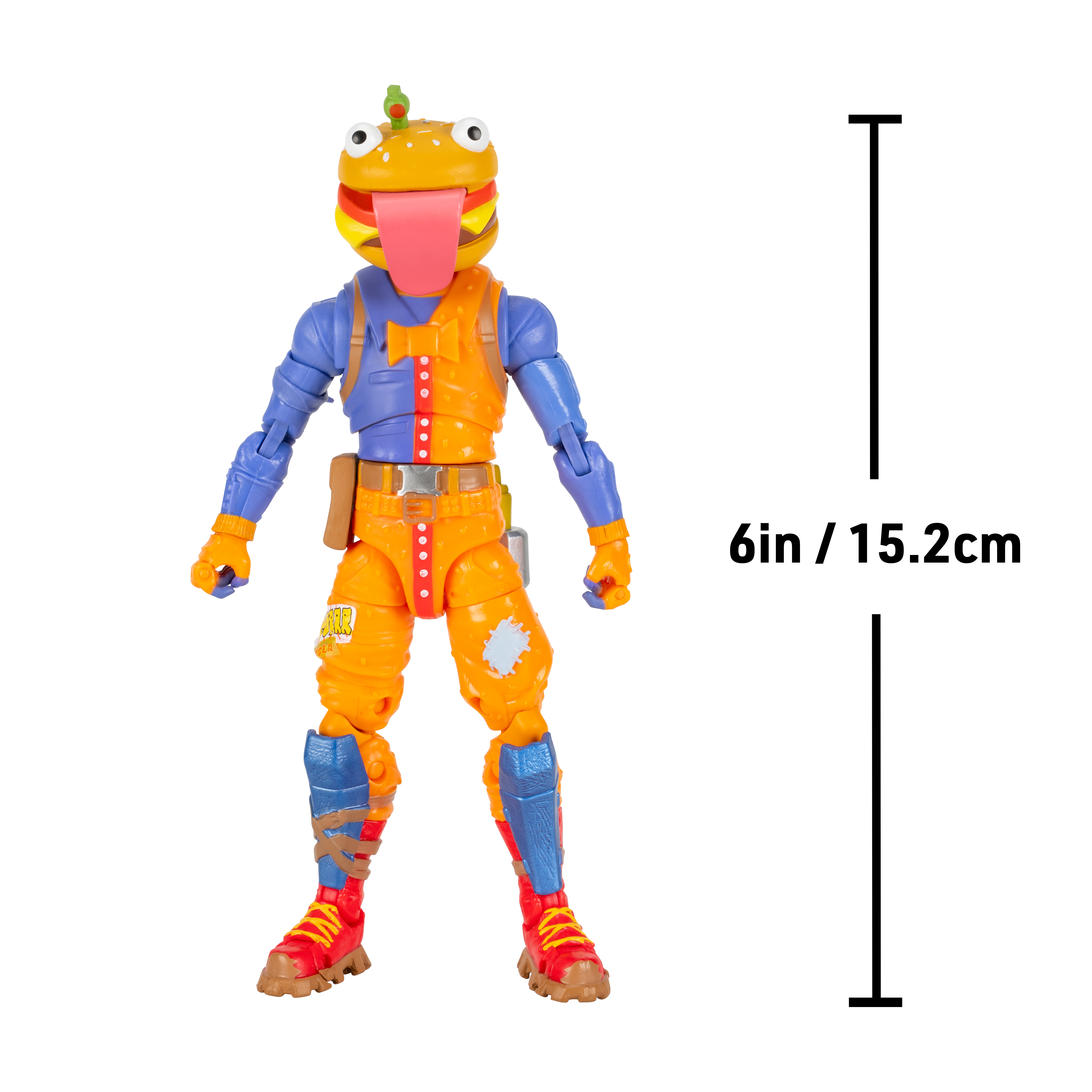 Fortnite Legendary Beef Boss - 6-Inch Articulated Figure With Harvesting Tool, Back Bling, And Code For Bonus Virtual Item