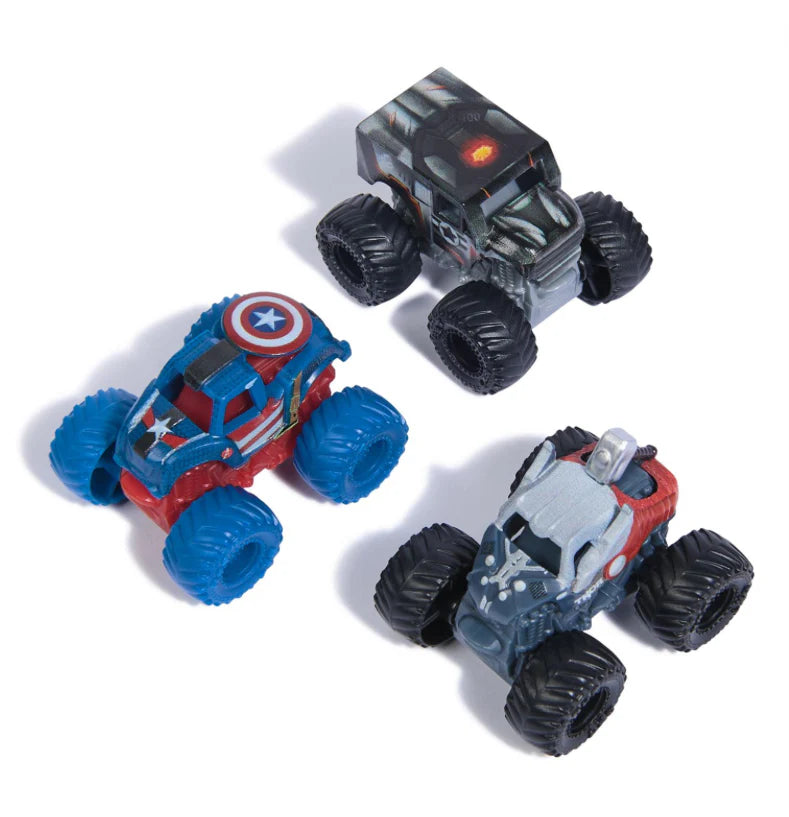 Monster Jam Marvel Mini Monster Truck 3-Pack 1:87 Scale