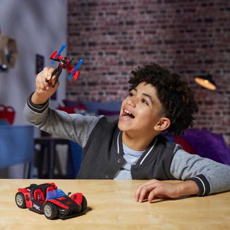 Marvel Spider-Man Venomversus Epic World Of Action Miles Morales Remix Blast Racer Figure & Toy Car