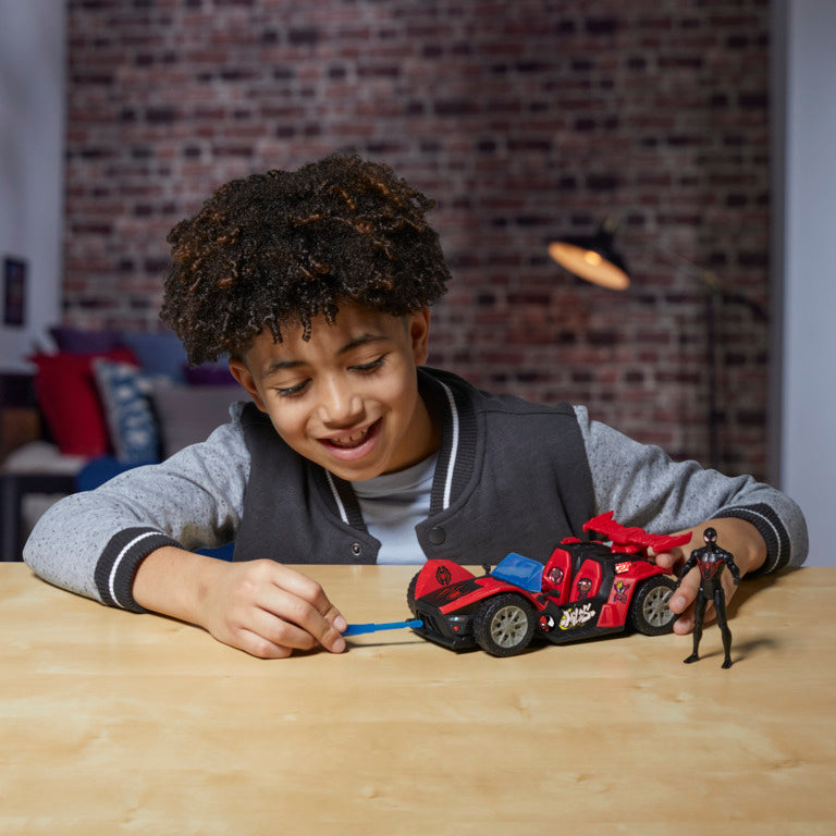 Marvel Spider-Man Venomversus Epic World Of Action Miles Morales Remix Blast Racer Figure & Toy Car