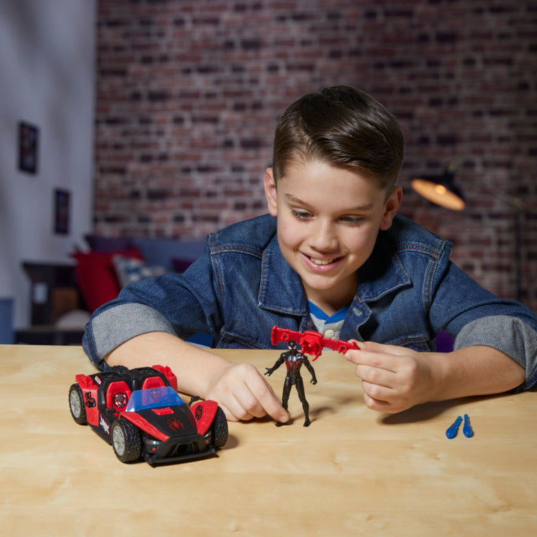 Marvel Spider-Man Venomversus Epic World Of Action Miles Morales Remix Blast Racer Figure & Toy Car