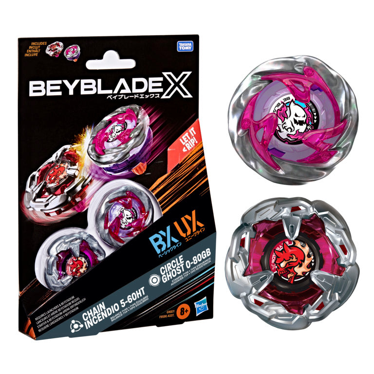 Beyblade X Circle Ghost 0-80Gb Ux & Chain Incendio 5-60Ht