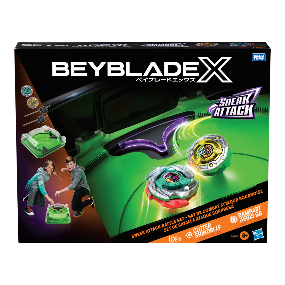 Beyblade X Sneak Attack Battle Set With Beystadium  Arena, 2 Tops, & 2 Launchers