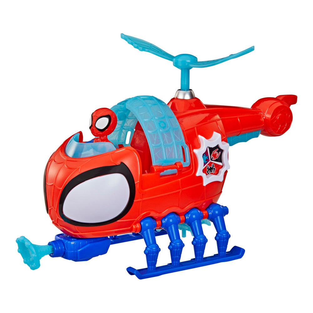 Marvel Spidey And His Amazing Friends Team Spidey Copter, 3-Inch (7.6 Cm) Action Figure & Toy Vehicle With Projectile