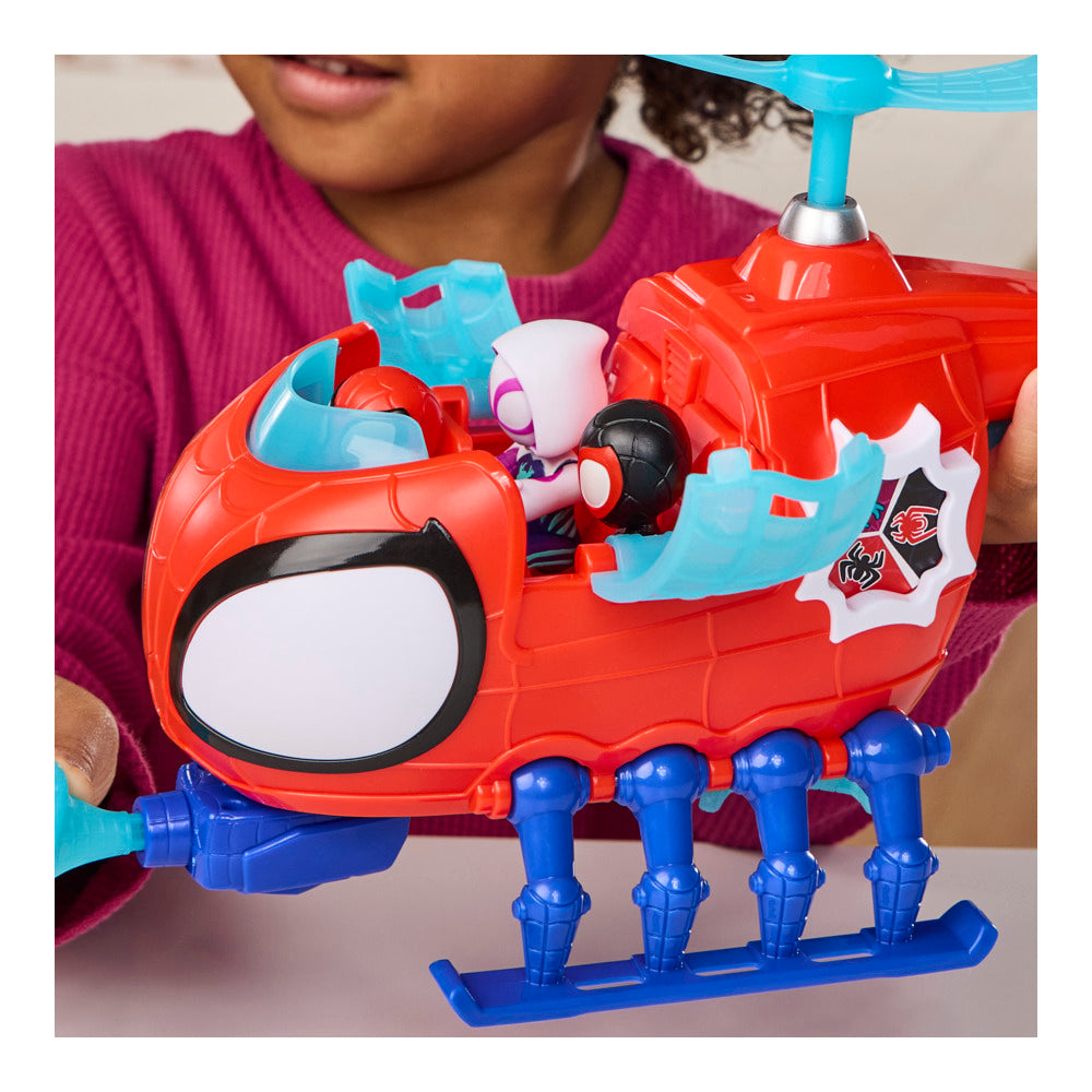 Marvel Spidey And His Amazing Friends Team Spidey Copter, 3-Inch (7.6 Cm) Action Figure & Toy Vehicle With Projectile