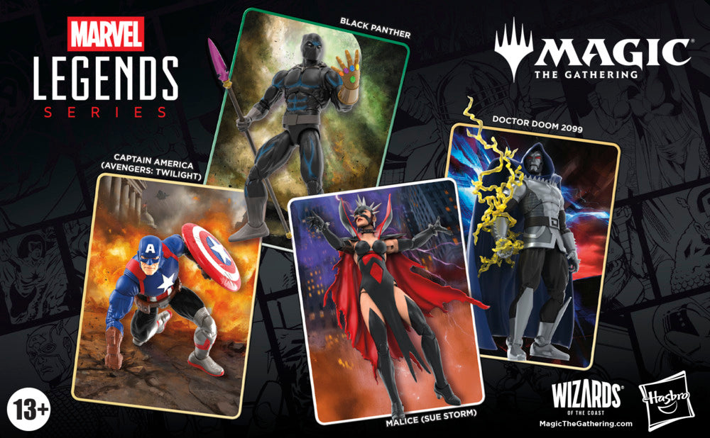 Marvel Legends Series Marvel Super Heroes Magic: The Gathering Black Panther, 6" Action Figure Plus Exclusive Foil Trading Card