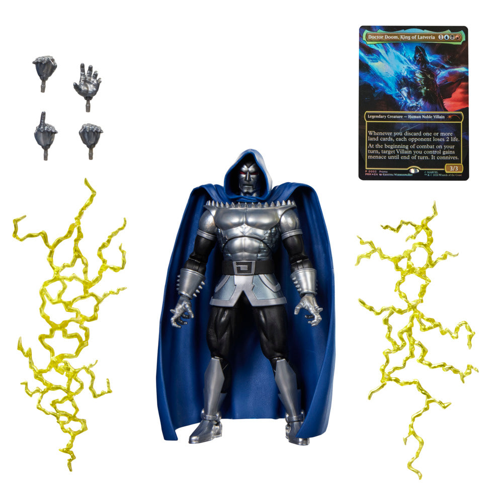 Marvel Legends Series Marvel Super Heroes Magic: The Gathering Doctor Doom 2099, 6" Action Figure Plus Exclusive Foil Trading Card