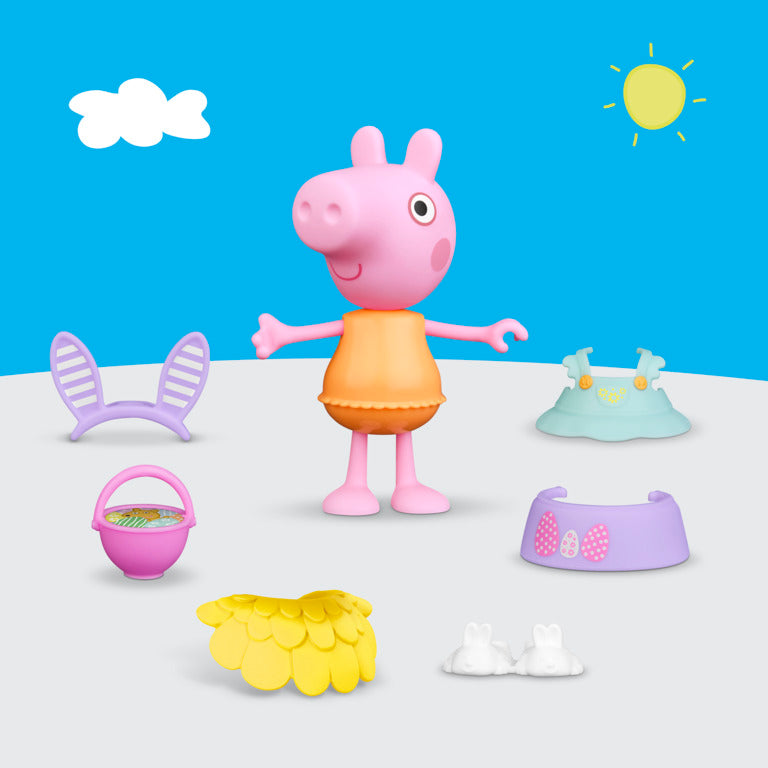 Peppa Pig Springtime Dress-Up 6” Figure With 6 Fashion Accessories