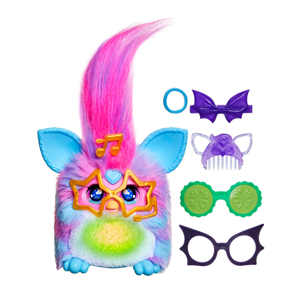 Furby Vibes Blue Razz Interactive Electronic Plush Toy