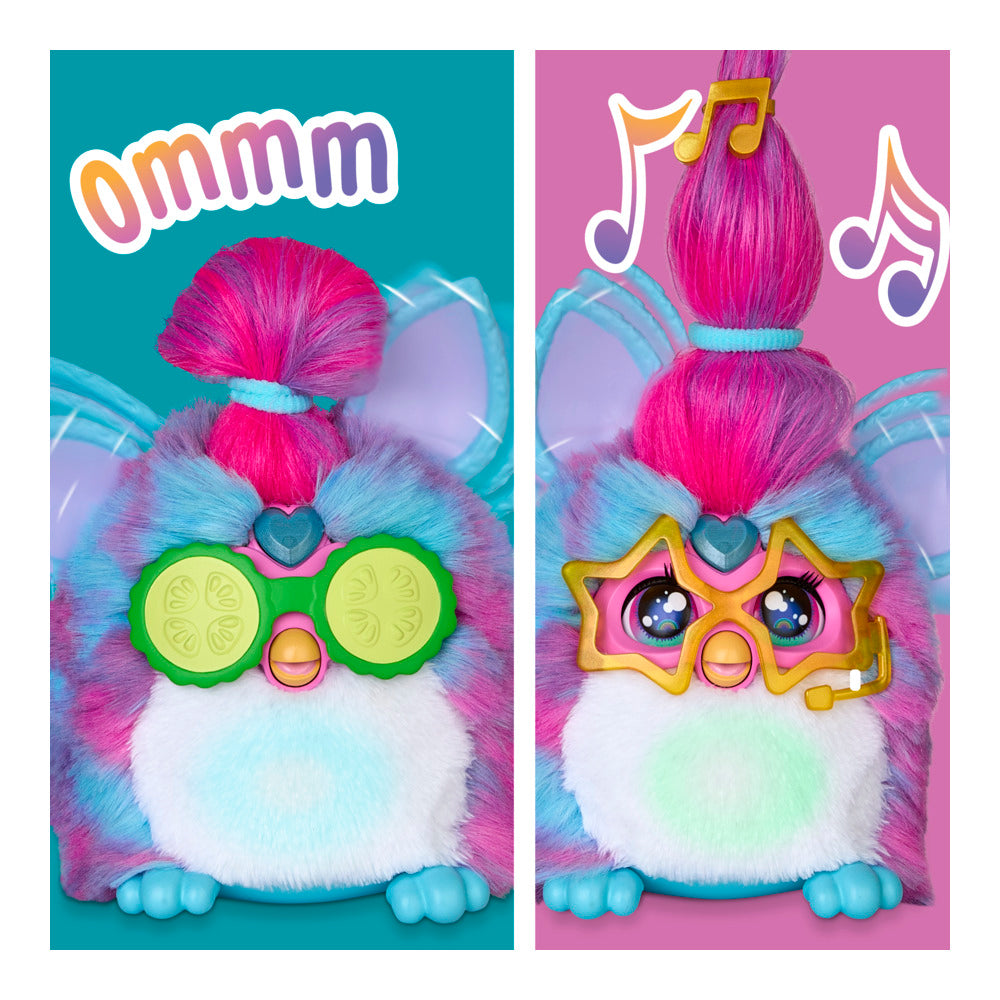 Furby Vibes Blue Razz Interactive Electronic Plush Toy