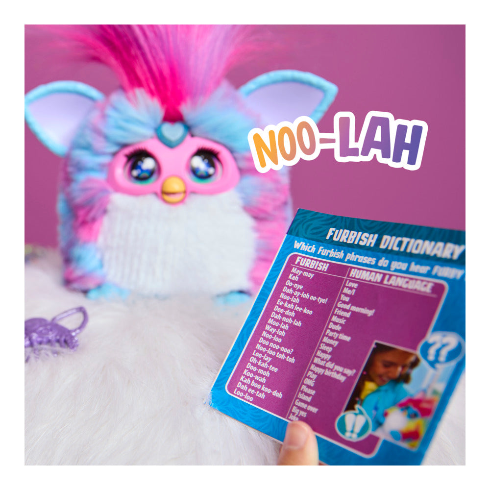 Furby Vibes Blue Razz Interactive Electronic Plush Toy