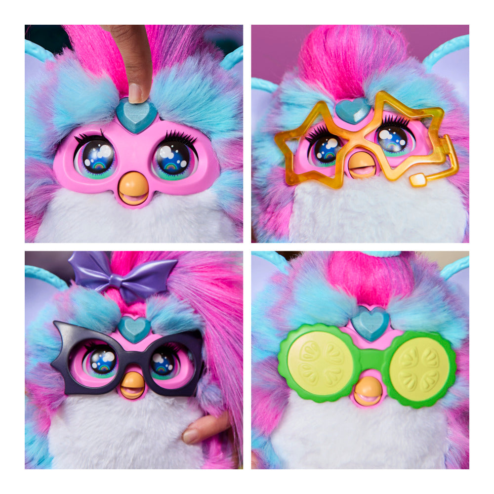 Furby Vibes Blue Razz Interactive Electronic Plush Toy