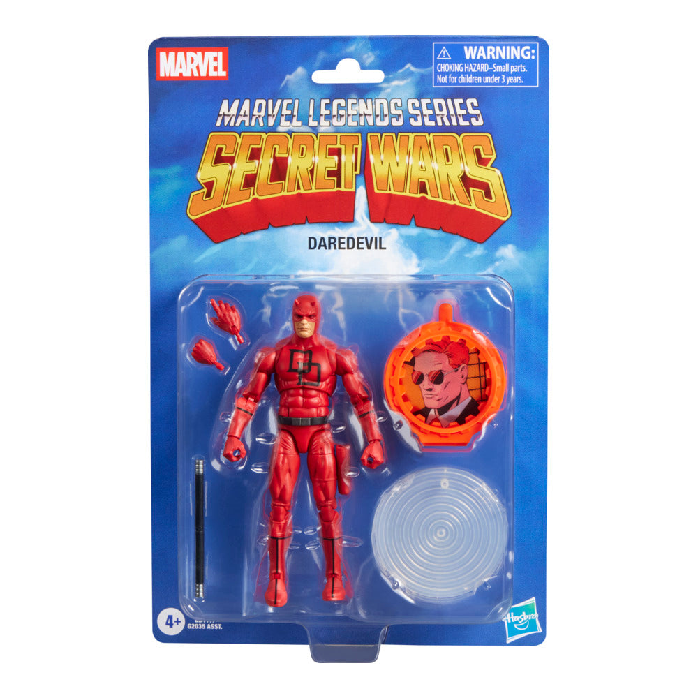 Marvel Legends Series Secret Wars Daredevil, Retro Marvel Comics Collectible 15-Cm Action Figure With Lenticular Shield