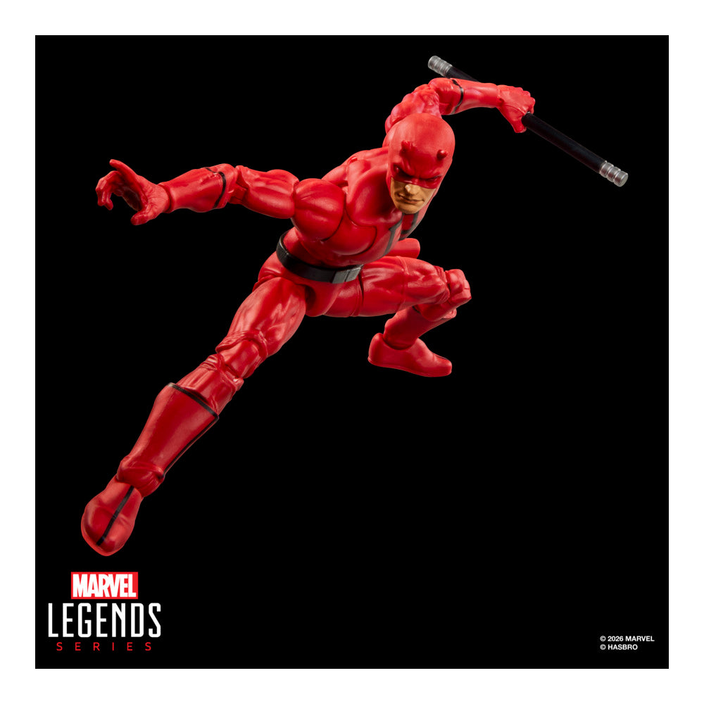 Marvel Legends Series Secret Wars Daredevil, Retro Marvel Comics Collectible 15-Cm Action Figure With Lenticular Shield