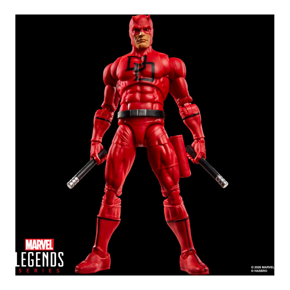 Marvel Legends Series Secret Wars Daredevil, Retro Marvel Comics Collectible 15-Cm Action Figure With Lenticular Shield