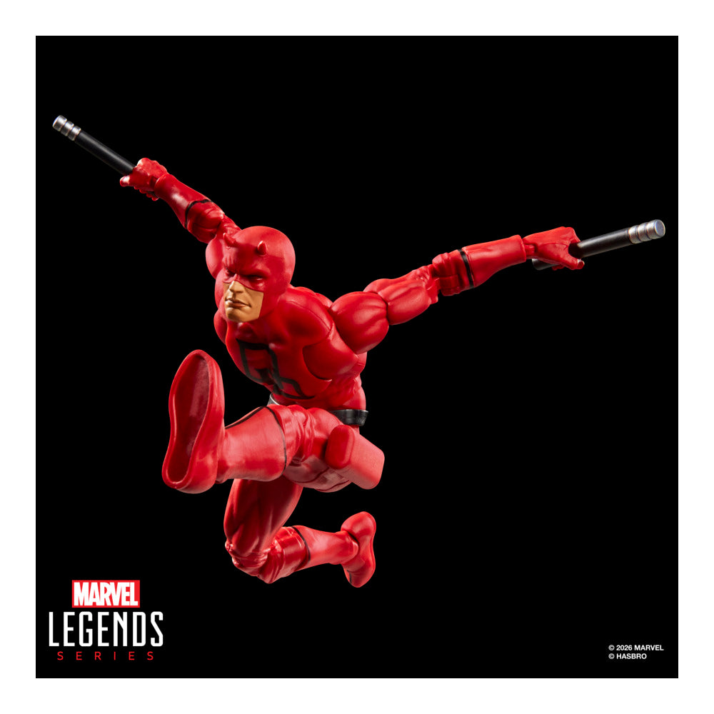 Marvel Legends Series Secret Wars Daredevil, Retro Marvel Comics Collectible 15-Cm Action Figure With Lenticular Shield