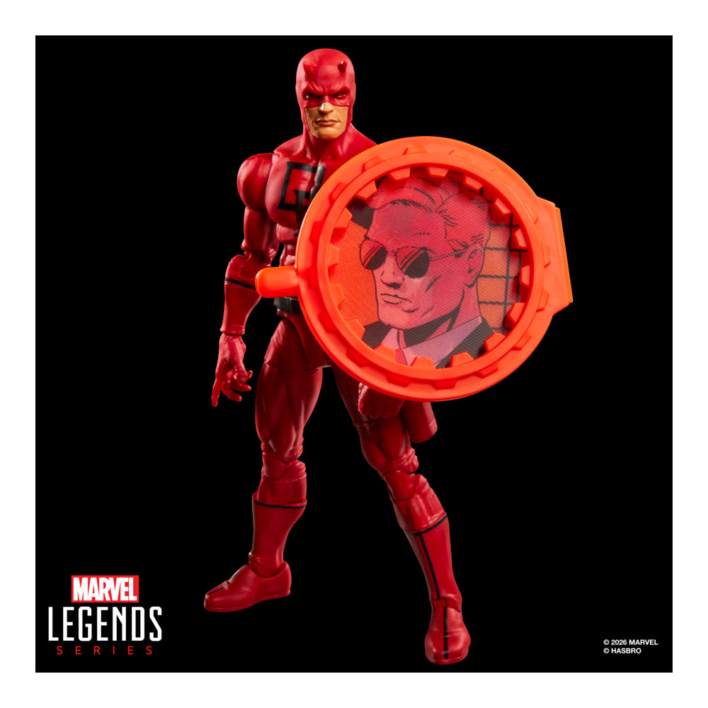 Marvel Legends Series Secret Wars Daredevil, Retro Marvel Comics Collectible 15-Cm Action Figure With Lenticular Shield