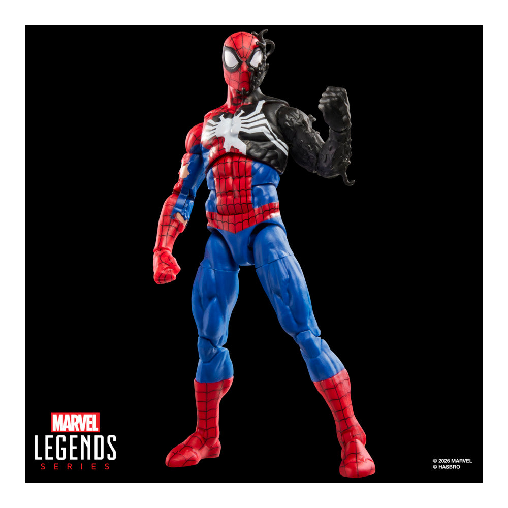 Marvel Legends Series Secret Wars Spider-Man (Alien Costume) Retro Marvel Comics Collectible 15-Cm Action Figure With Lenticular Shield