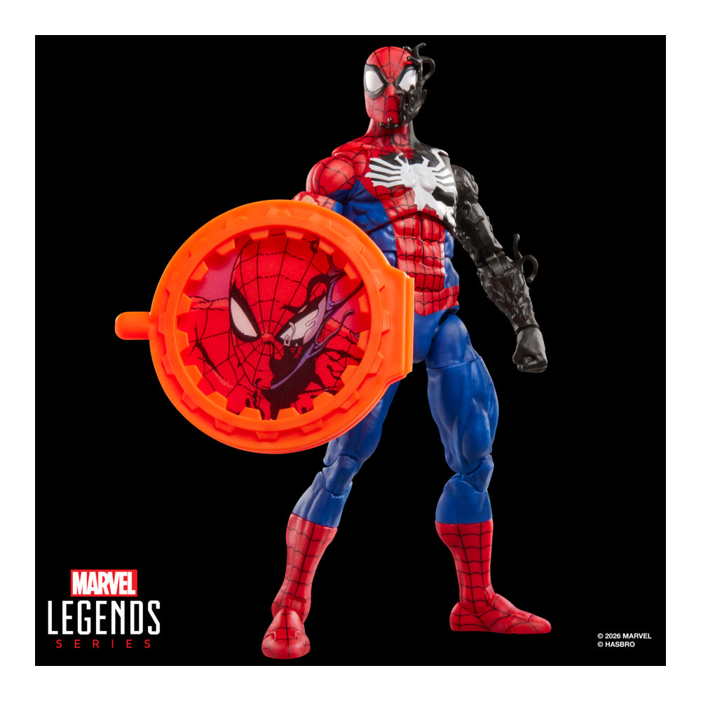 Marvel Legends Series Secret Wars Spider-Man (Alien Costume) Retro Marvel Comics Collectible 15-Cm Action Figure With Lenticular Shield