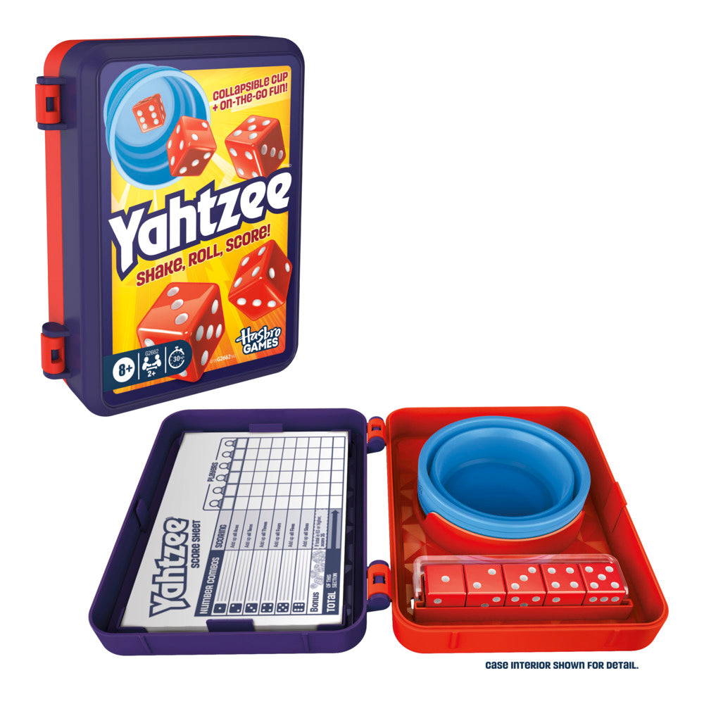 Yahtzee Dice Game With Collapsible Cup & Storage
Case