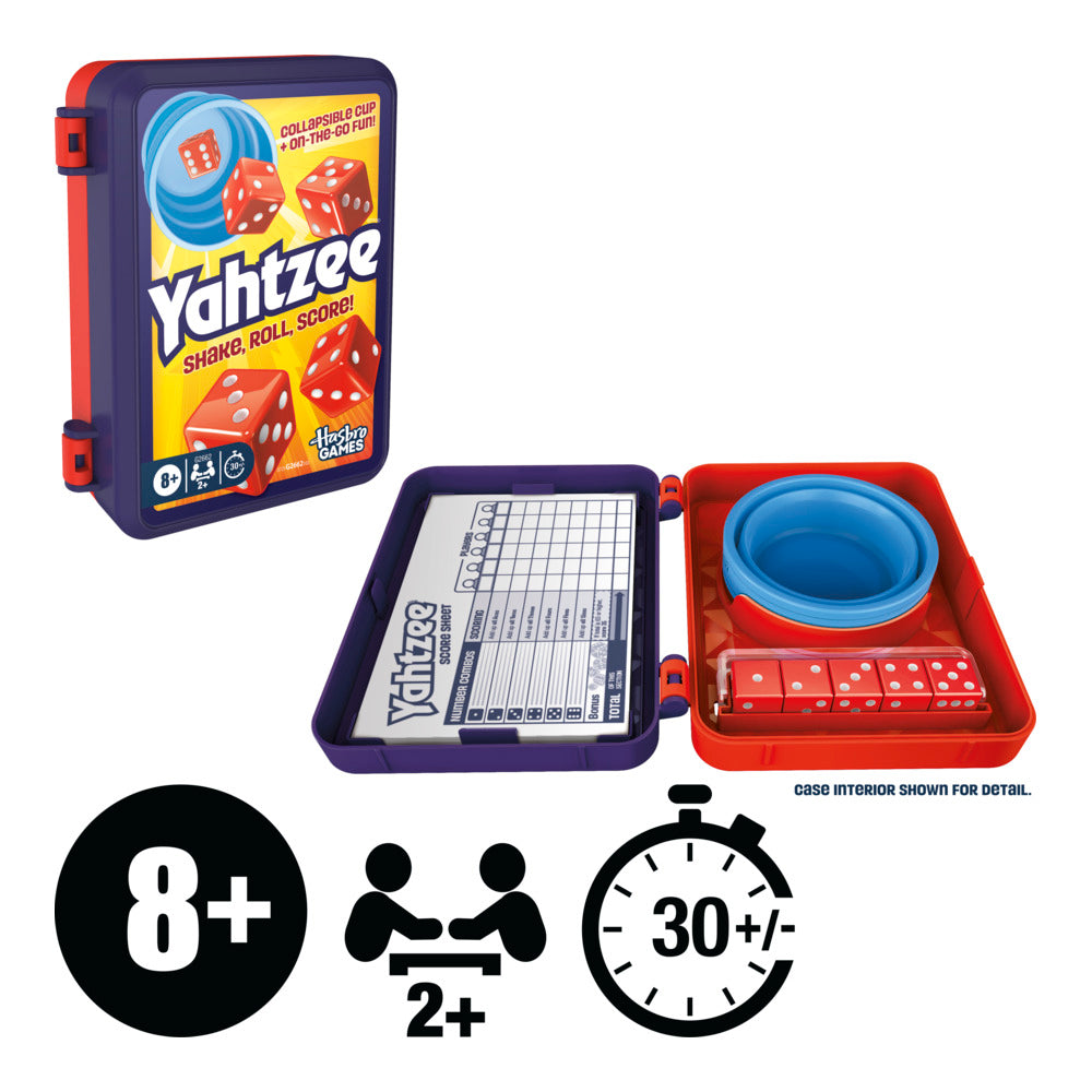 Yahtzee Dice Game With Collapsible Cup & Storage
Case