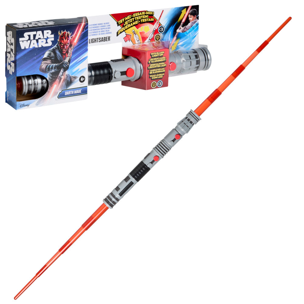 Star Wars Darth Maul Electronic Doublebladed Lightsaber Officially Licensed Red Lightsaber