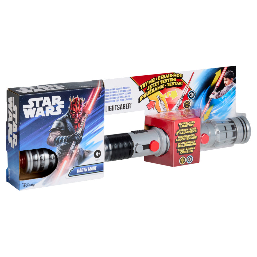 Star Wars Darth Maul Electronic Doublebladed Lightsaber Officially Licensed Red Lightsaber