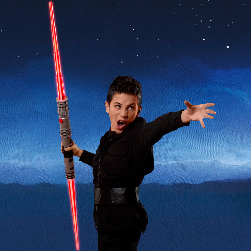 Star Wars Darth Maul Electronic Doublebladed Lightsaber Officially Licensed Red Lightsaber