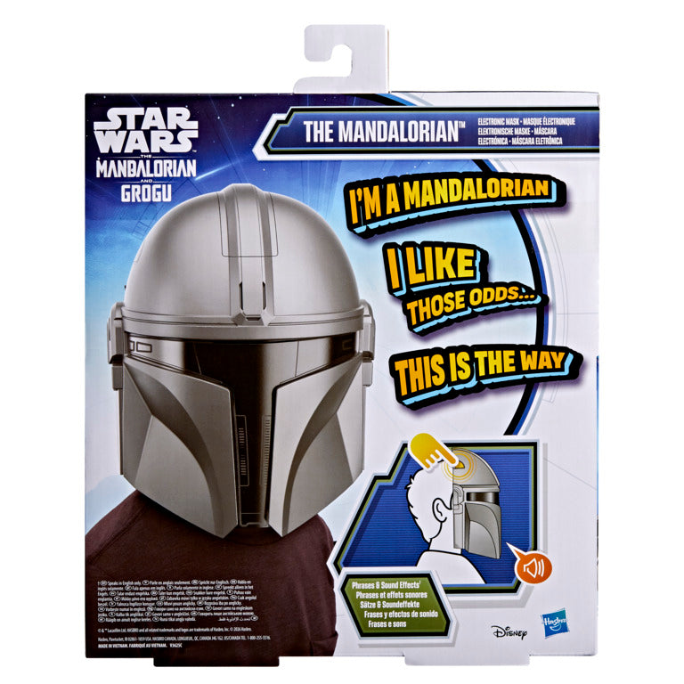 Star Wars The Mandalorian Electronic Mask, Star Wars Costume For Kids Ages 5+
