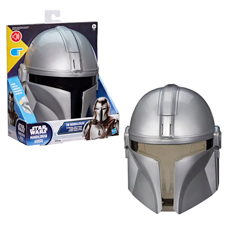 Star Wars The Mandalorian Electronic Mask, Star Wars Costume For Kids Ages 5+