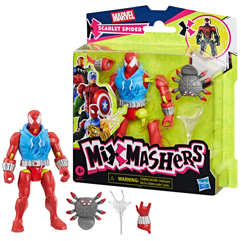 Mixmashers Marvel Scarlet Spider 5” (12 Cm) Spider-Man Mix-&-Match Action Figure
