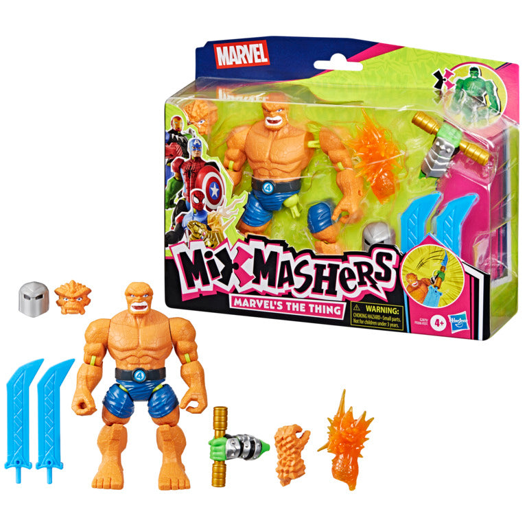Mixmashers Marvel’s The Thing Toy, 5” (12 Cm) Avengers Mix-&-Match Deluxe Figure