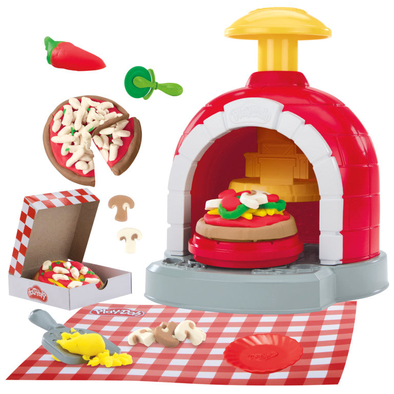 Play-Doh Stamp & Spin Pizza Playset With 8 Accessories & 5 Colors