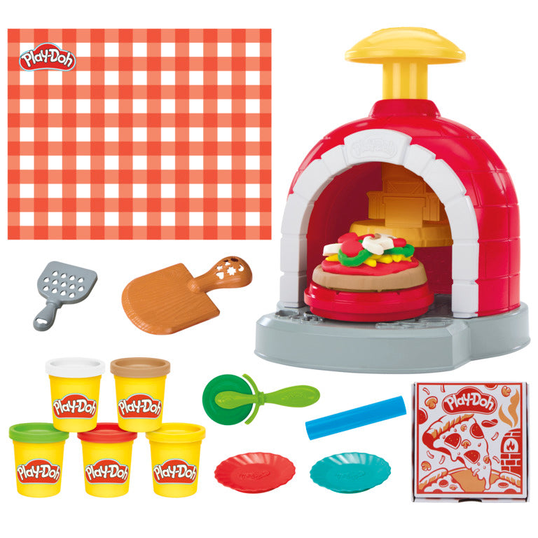 Play-Doh Stamp & Spin Pizza Playset With 8 Accessories & 5 Colors