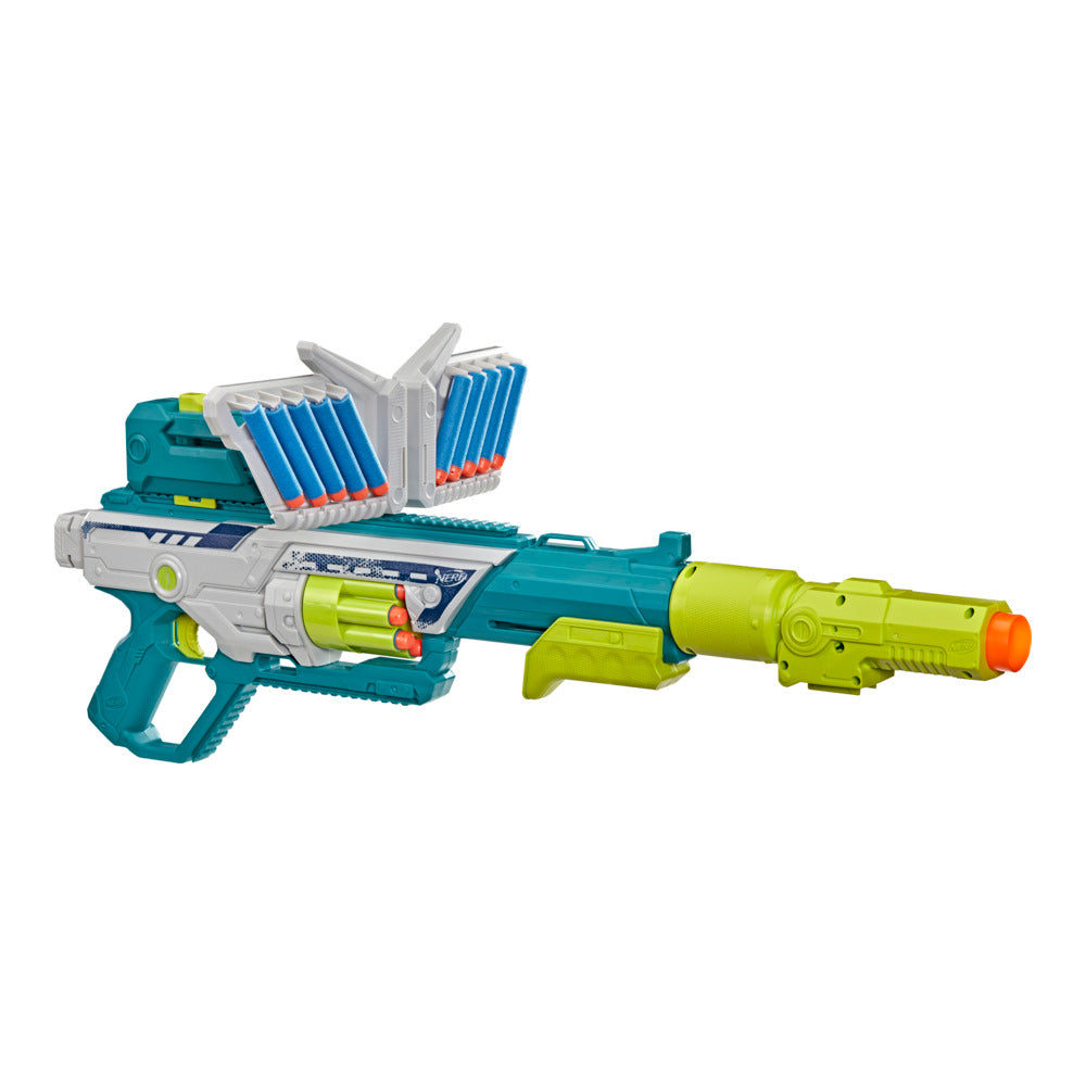 Nerf Rebel Ops Deadeye Blaster With 24 Nerf Elite Foam Darts, Shieldstock & Scope-Barrel  Attachments