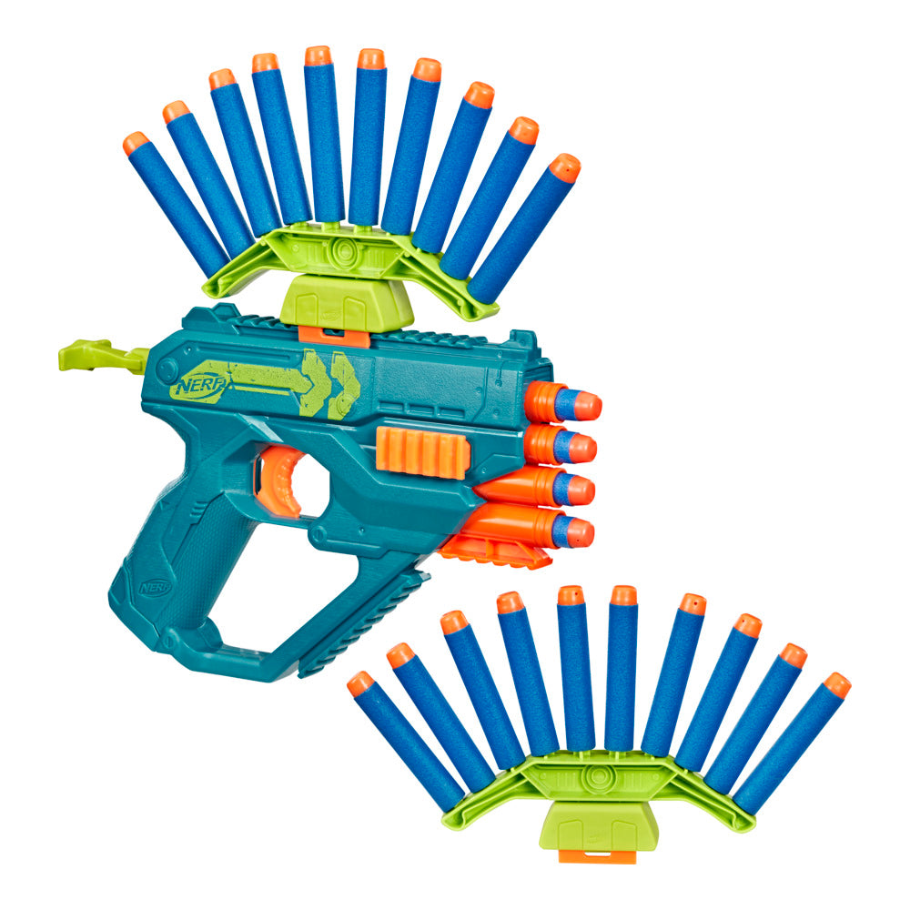 Nerf Rebel Ops Ammohawk Blaster With 20 Nerf Elite Foam Darts & 2 Dartshield Attachments