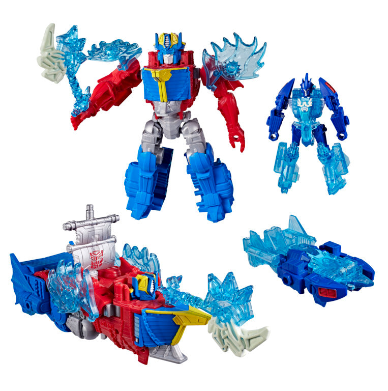 Transformers Cyberworld Optimus Prime & Autobot Mirage High Seas Heroes Energon Surge Action Figure 2-Pack