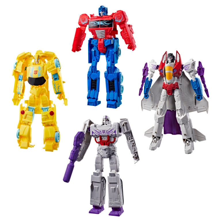 Transformers Mega Changer 4-Pack Of 11-Inch Action Figures: Optimus Prime, Bumblebee, Megatron, And Starscream