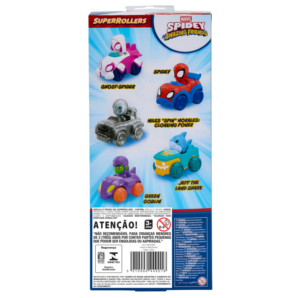 Marvel Spidey And His Amazing Friends Superrollers Action Hero Pack 2.2 Inch Toy Cars