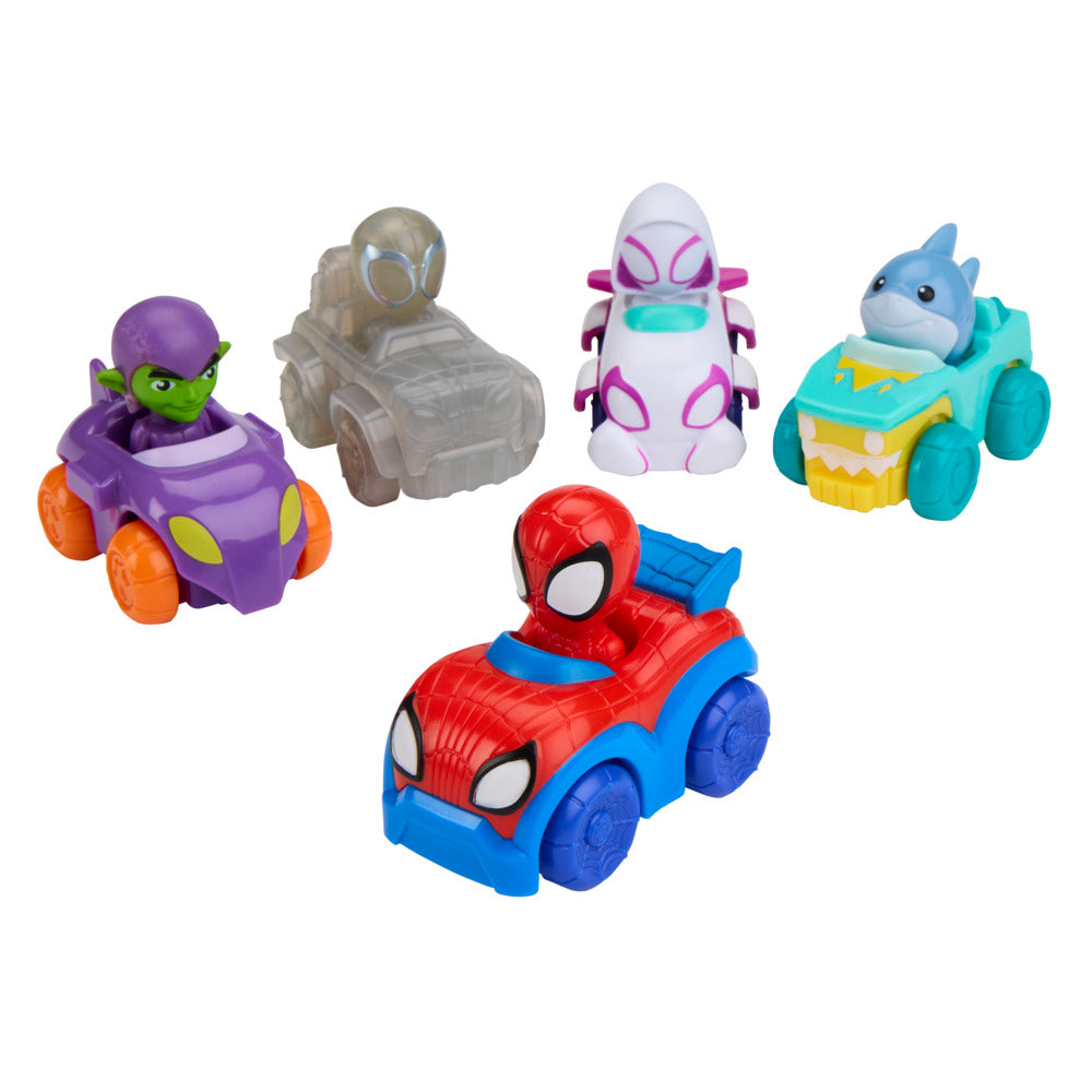 Marvel Spidey And His Amazing Friends Superrollers Action Hero Pack 2.2 Inch Toy Cars
