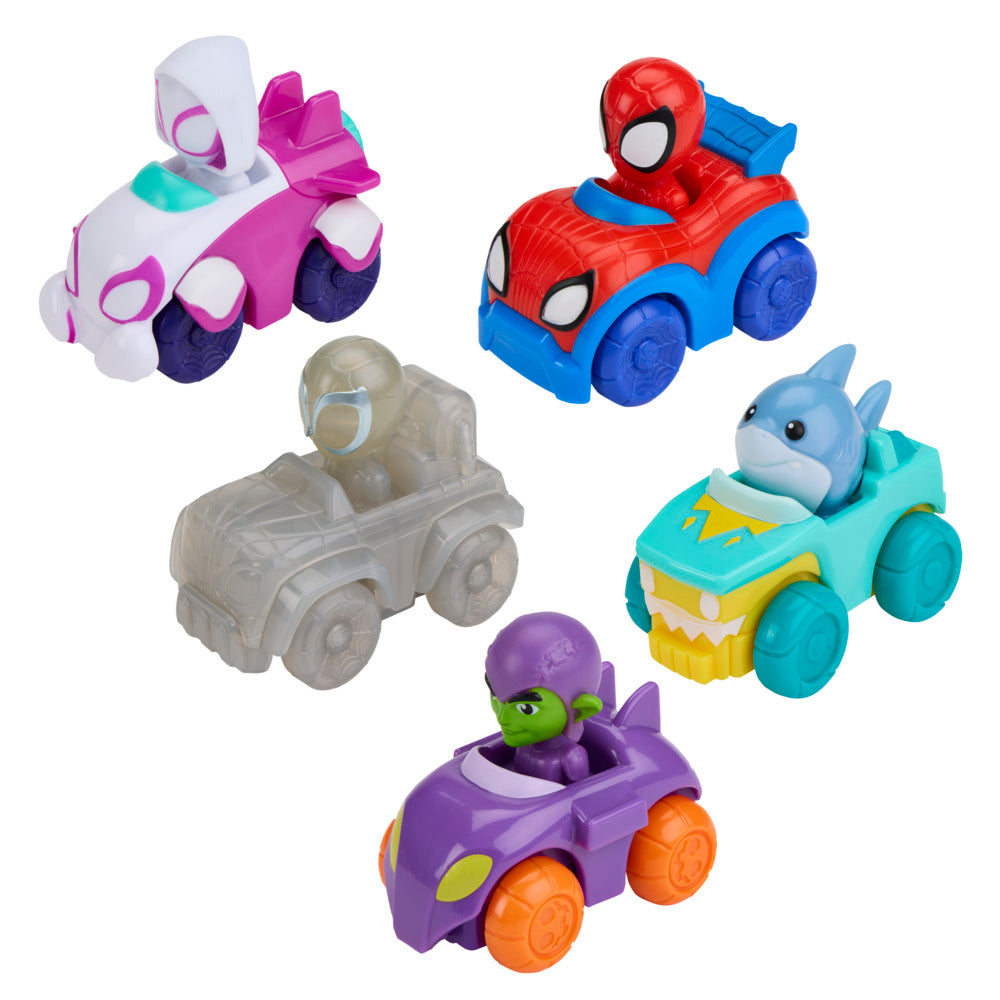 Marvel Spidey And His Amazing Friends Superrollers Action Hero Pack 2.2 Inch Toy Cars
