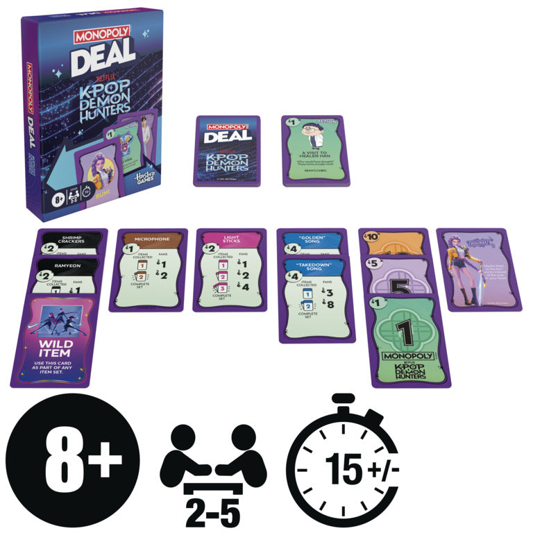 Monopoly Deal: Kpop Demon Hunters Card Game